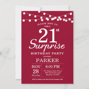 Invitation surprise pour 21e anniversaire bordeaux