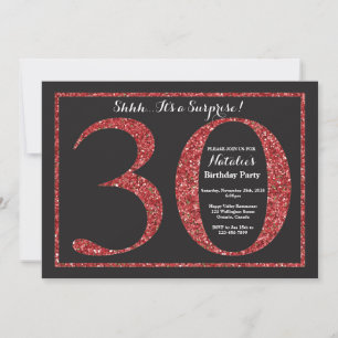 Invitation surprise pour 30 ans Anniversaire Paill