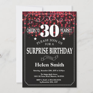 Invitation surprise pour 30e anniversaire avec pai