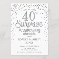 Surprise pour 40e anniversaire de mariage - Argent