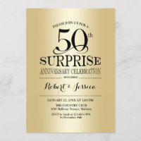 Surprise pour 50e anniversaire de mariage - Or
