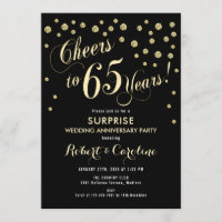 Surprise pour 65e anniversaire de mariage - Noir e