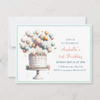 Surréaliste, Ballons mignons et gâteau d'anniversa