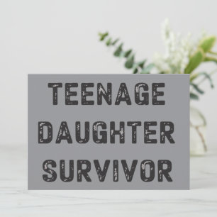 Invitation Survivante Fille Adolescente Humour Drôle pour la 
