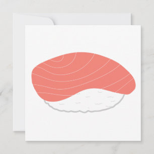 Invitation Sushi nigiri de saumon frais amateur de cuisine ja