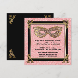 Invitation Sweet 16 Masquerade Party   Anniversaire seize ans