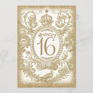Invitation Sweet 16 Once upon a Time Ivory