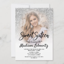 Sweet 16 Parties scintillant argentée glamour Invi