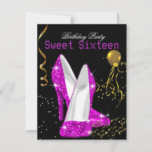 Invitation Sweet 16 Parties scintillant Hot rose Gold Célébra