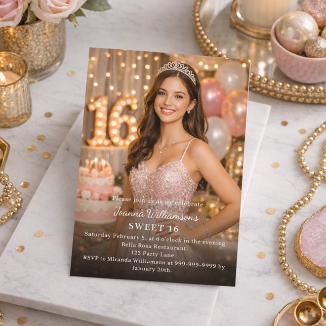 Invitation Sweet 16 photo (Créateur téléchargé)
