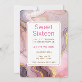 Invitation Sweet 16 Rose Gold parties scintillant filles fête
