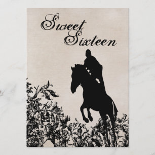 Invitation Sweet 16 Vintage Cheval Jumping Anniversaire Invit
