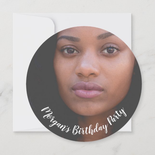 Invitation Sweet 16e anniversaire Photo Confetti Rose Gold (Dos)