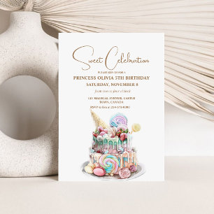 Invitation Sweet 5ème anniversaire de fille