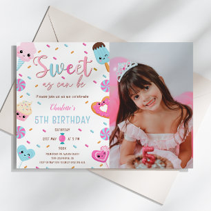 Invitation Sweet as Can Be Candy Cupcake Donut PhotoAnniversa