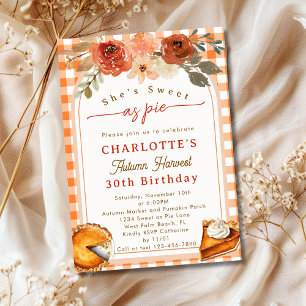 Invitation Sweet As Pie Harvest Automne Thème Anniversaire Fê