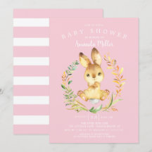 Sweet Baby Girl Bunny Baby shower
