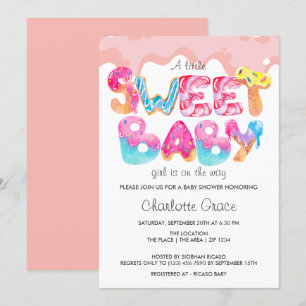 Invitation Sweet Baby Girl Est En Route