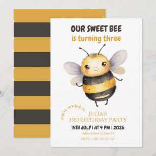 Invitation Sweet Bee Kid's Birthday Party