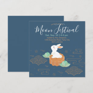 Invitation Sweet Bunny sur Mooncake Festival à la mi-automne