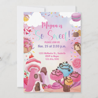 Invitation Sweet Candy Anniversaire Douce Un Deux Doux