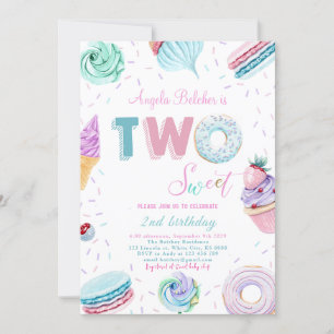 Invitation Sweet Candy Celebration 2e anniversaire