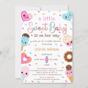 Invitation Sweet Candy Land arrose le Baby shower de Donut