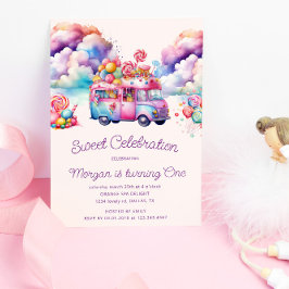 Invitation Sweet Candy Lane Budget d'anniversaire de l'enfant