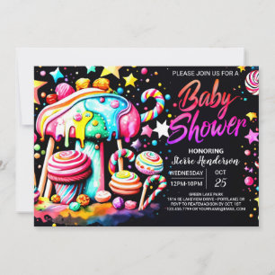Invitation Sweet Celebration Candyland Baby shower