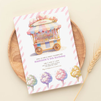 Invitation Sweet Celebration Cotton Bonbons Filles Anniversai