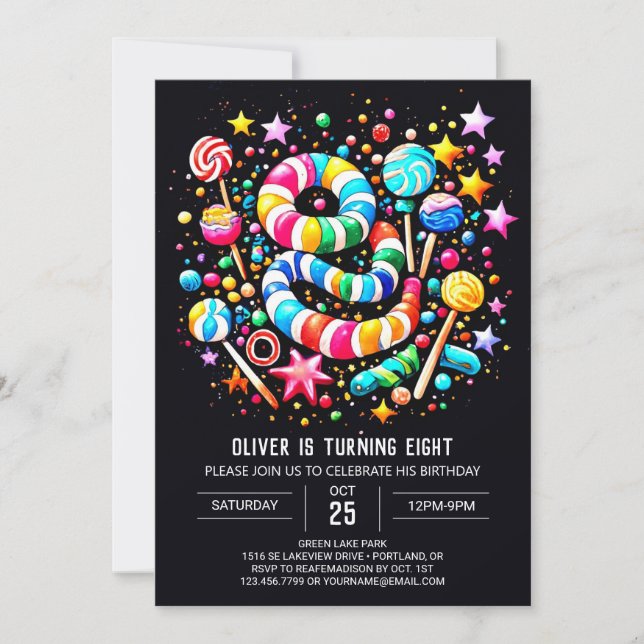 Invitation Sweet Celebration Wonderland Anniversaire (Devant)