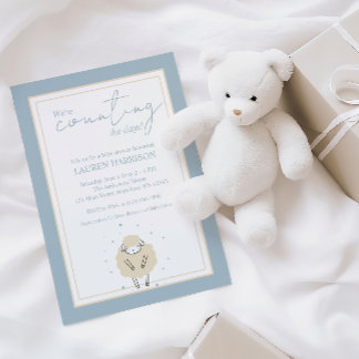 Invitation Sweet Dreams Compter Baby shower mouton