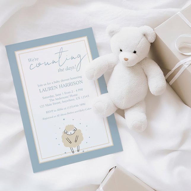 Invitation Sweet Dreams Compter Baby shower mouton (Créateur téléchargé)