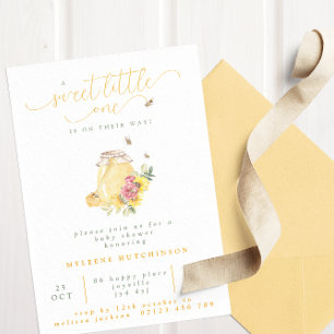 Invitation Sweet Little One Sunflower Baby shower d'abeilles 