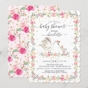 Invitation Sweet Maman & Baby Swan Baby shower