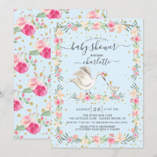 Invitation Sweet Maman & Baby Swan Baby shower