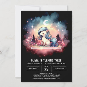Invitation Sweet Modern Horse Anniversaire
