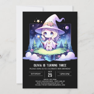 Invitation Sweet Modern Wizard Anniversaire