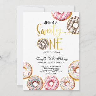 Invitation Sweet One Birthday Invitation, 1er Birthday Girl