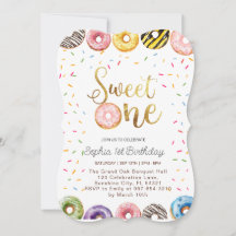 Sweet One Birthday Invitation, 1er Birthday Girl
