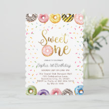 Sweet One Birthday Invitation, 1er Birthday Girl