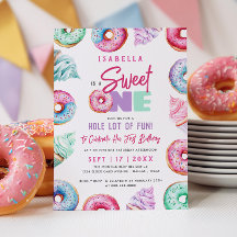 Sweet One Cute Doughnut Fille 1er anniversaire fêt