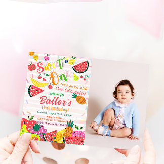 Invitation Sweet One | Fruit Party Anniversaire
