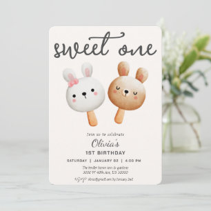 Invitation Sweet one ice cream first birthday 