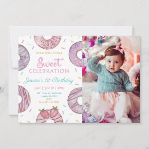 Invitation Sweet One Photo Anniversaire