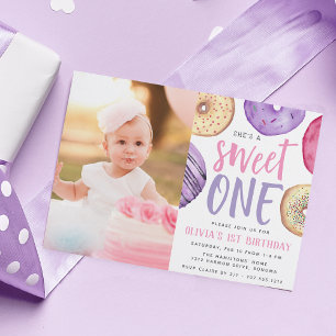 Invitation Sweet One   Photo du premier anniversaire de Donut
