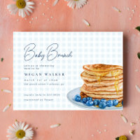 Sweet Pancake Blue En vichy Baby shower garçon Bru