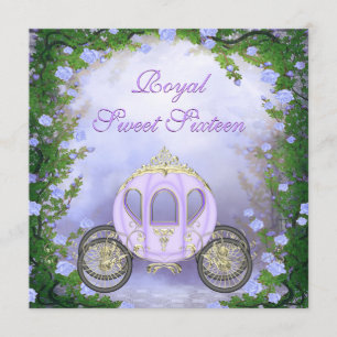 Invitation Sweet pourpre 16 de princesse Carriage Enchanted