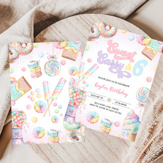 Invitation Sweet Sassy et SIX Pastel Glace et Gâteau