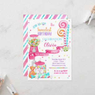 Invitation Sweet Shoppe fête d'anniversaire